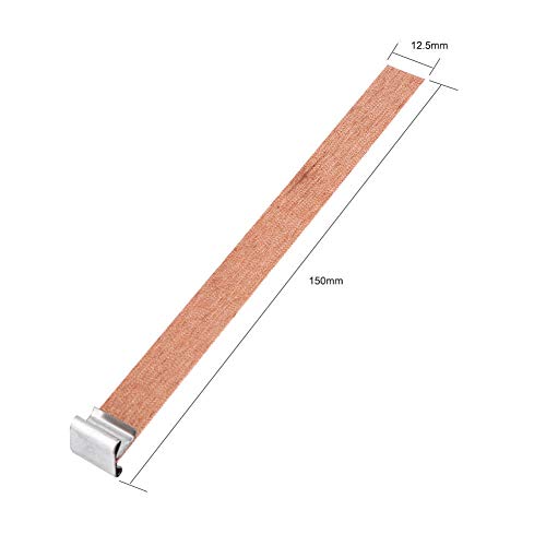 LTKJ 40pcs 6 Inch Wood Candle Wicks with Sustainer Tabs for Candle Making and Candle DIY