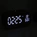 WINOMO Bluetooth Speaker Alarm Clock Radio Wireless Subwoofer Creative Large Mirror Screen Display of Temperature Bedside Alarm Sound Box for Bedroom(Rose Gold)