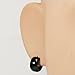 Pair Stainless Steel Black Plated Men Hoop Earrings 7mm