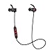 Tribit Bluetooth Earbuds with Microphone - Wireless Earbuds Running Headphones, Rock-Solid Bass, IPX5 Waterproof, Up to 10 Hrs playtime - Magnetic Sports Headphones, Ruby Red
