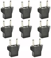 Inovat 8 PCS American USA to European Outlet Plug Adapter
