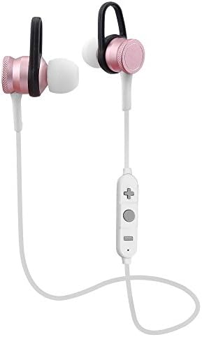 Bluetooth headphone waterproof in ear wireless microphone stereo earphone sport running bluetooth4.1 earphones magnetic for smartphone iPhone 6 7 (rose gold)
