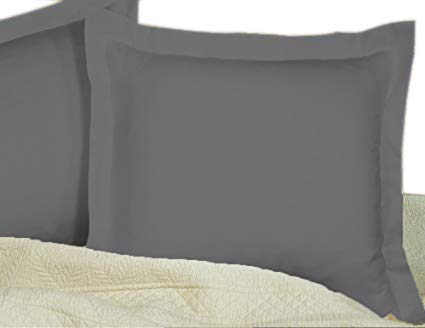 Amazon Com Ansikahome European Pillow Sham Set Of 2 Dark Grey