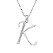 GDDX 925 sterling silver 26 Alphabet Letter Pendant Necklace 18