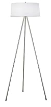 Kenroy Home 20331BS Stilts Floor Lamp, Brushed Steel with Chrome Accents
