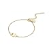 Gold Bracelets for Women,Hammered 14K Gold Fill Dainty Bar Heart Circle Coin Pearl Evil Eye Hamsa Charm Bracelet Delicate Cute Friendship Gifts