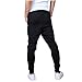Mooncolour Men's Casual Slim Fit Jogging Harem Pants (Black  M) Black Medium