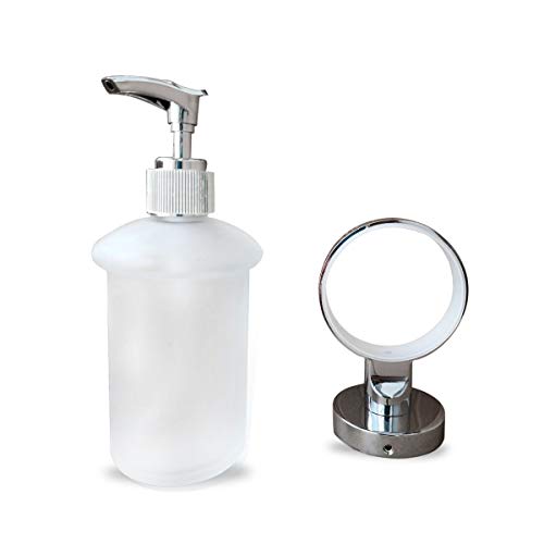 Bathroom Lavatory Soap Lotion Dispenser Pump Wall Mount with SUS304 Stainless Steel Holder