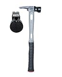 Martinez Tools M1 Titanium Handle 15oz Milled Steel Head Straight Grip Framing Hammer