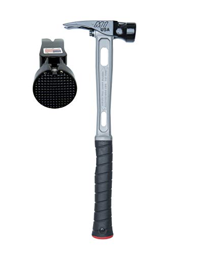 Martinez Tools M1 Titanium Handle 15oz Milled Steel Head Straight Grip Framing Hammer