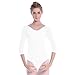 Sprotingbodybuilding Dance Ballet Leotards for Women Girls 3/4 Long Sleeve V-Neck Leotard
