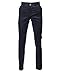 FLATSEVEN Mens Slim Fit Chino Pants Trouser Premium Cotton (CH101) Navy, Size M