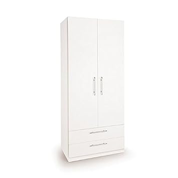 Connect Acton 2 Door 2 Drawers Wardrobe With White Amazon Co Uk