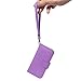 Wisdompro Case for S5, PU Leather Folio Protective Wallet Case Phone Cover with Credit Card Slots, Wrist Strap and Magnetic Closure for Samsung Galaxy S5 - Purple
