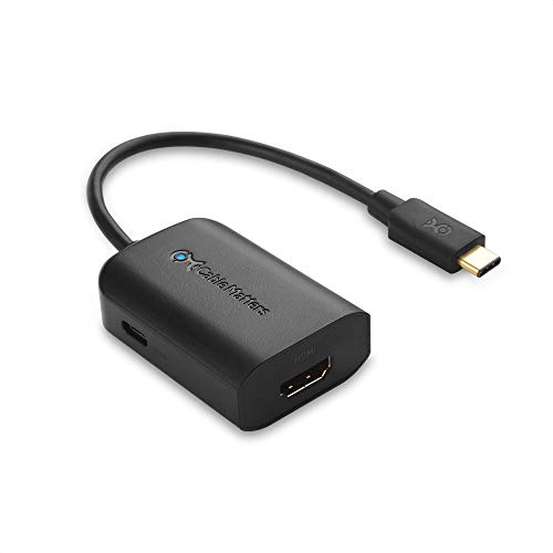 Cable Matters USB C to HDMI Adapter (USB-C to HDMI Adapter) Supporting 4K 60Hz and 60W Charging in Black, Thunderbolt 3 Port Compatible for MacBook Pro, iPad Pro, Samsung Galaxy S10, Note9, and More