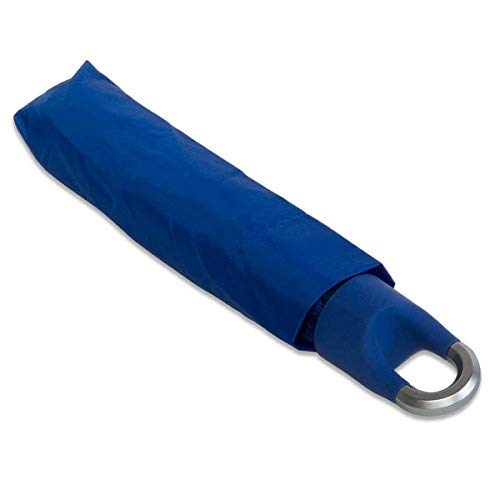ShedRain Carabiner Clip Handle Compact Manual Umbrella: Royal Blue - Thumbnail 2