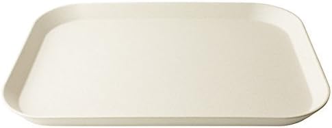 Bamboo Studios Reusable BambooWare Set with 17-3/4-Inch Malibu Tray, Eggshell White by Bamboo Studios