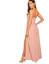 Verdusa Vestido largo de fiesta con hombros descubiertos para mujer