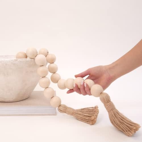 MARI Designs Wood Bead Garland with Large Diameter Wooden