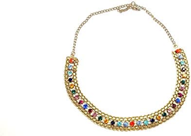 Sempre London "The Royal Designer Piece" Swiss Cubic Zirconia 18k Gold Plated Multi Color Stones Necklace for Girls & Women... For those Royal Looks....