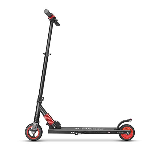 Ksruee Electric Scooter Ultra-Lightweight Foldable Electric Kick Scooter Sturdy Tough and Smooth to Ride Huffy Scooters for Kids and Adults (red)