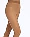Danskin Women's Microfiber Hipster Crop Tights, Light Toast, C/D
