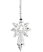 Crystal Guardian Angel Suncatcher Car Charm for Rear View Mirror (Clear)
