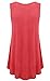 JollieLovin Womens Sleeveless Comfy Plus Size Tunic Tank Top With Flare Hem - Watermelon Red, 2X