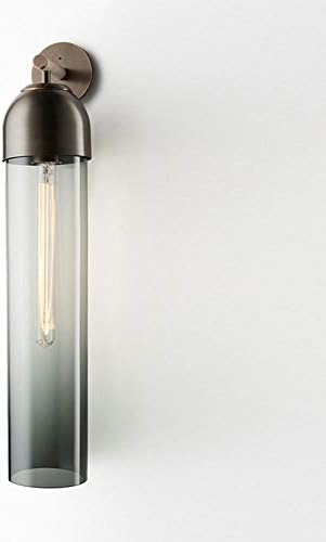 Gelay Wrought Glass Wall Lamp, Nordic Postmodern Creative Light Luxury Blue Wall Light, Vintage Art Living Room Designer Model House Wall Sconce, Retro Industrial E14 Bedroom Bedside Lamp
