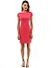 PattyBoutik Women's Boat Neck Cap Sleeve Dress