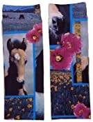 Ladies Boot Socks Brown Wild Horses