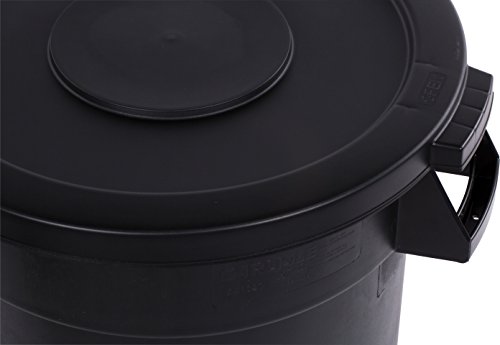 Carlisle 34102003 Bronco Round Waste Container Only, 20 Gallon, Black (Pack of 6) - Thumbnail 4