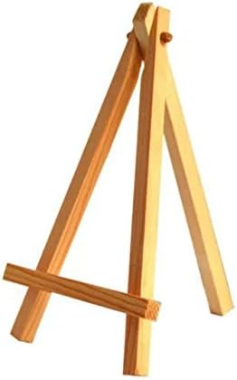ANTIMAX Mini Easel Natural Wood Tripod Easel for Children 6-Inch Pack of 3