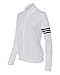 adidas A191 Ladies Climalite 3-Stripes Full Zip Pullover Jacket - White & Black, 2XL