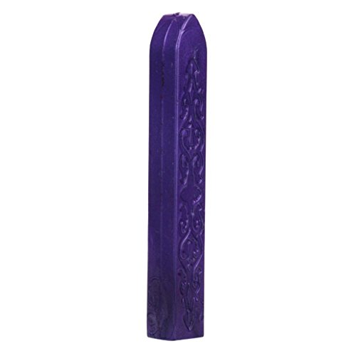Luweki 5PCS New Vintage Manuscript Sealing Seal Wax Sticks Wicks For Postage Letter (One Size, Purple (without lamp pith))