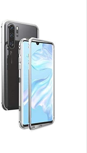 Osam Magnetic Adsorption Metal Bumper Tempered Glass Clear Shockproof Full Cover Case for Huawei P30 Pro