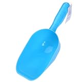 Sroute Pet Food Scoop; 1-Cup, Lines for 1/2 Cup and 1 Cup, Volumes for 100ml and 200ml, Dog Puppy Cat Rabbit Plastic Pet Food Scoop,Four Colors Available (Blue)