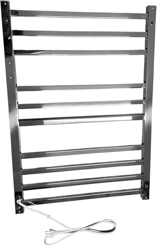 Toalheiro Térmico Grande Quadrado Inox Bivolt com Timer Embutido - Kzi (Fio Lado Esquerdo, Grande)
