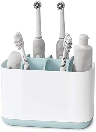 Glendan X-Large Toothbrush Holder, Upgraded Bathroom Toothpaste Caddy,Multifunctional Toothbrush Stand 6 Slots for Electric Toothbrush, Toothpaste, Comb, Razor