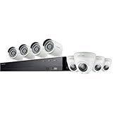 Samsung Wisenet  SDH-C74083HFN 8 Channel Full HD Video Security System with 2TB HDD, 4 Bullet Cameras and 4 Dome Cameras