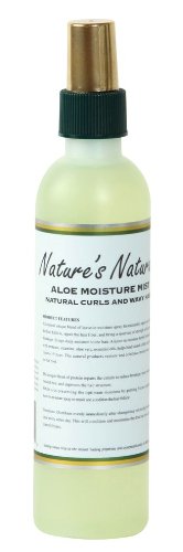 Nature's Natural Aloe Hair Moisture Mist for Natural Hair, Curly Hair, Kinky Hair, Wavy Hair, Dry Hair, & Dry Scalp, 8fl oz