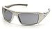 Pyramex Goliath Safety Eyewear, White Frame, Gray Lens