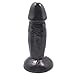 Sunsee Silicone Massager Penis Anus Vagina Waterproof Sucker Adult Toy (Black)