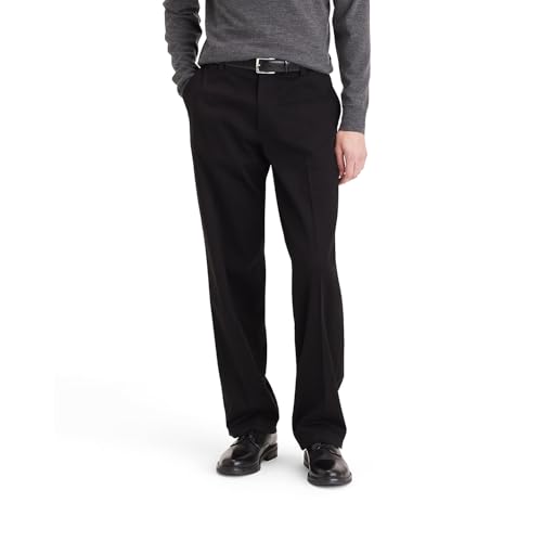 Dockers Men's Relaxed Fit Easy Khaki Pants, Black, 30W x 30L