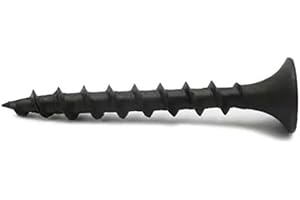 MR SCREWS #6 x 1-1/4" Drywall Screws 280PCS Coarse Thread Wood Screws 1 LBS Flat Truss Head Self Tapping Screws Black Phosphate Coated Stainless Fast Self Tapping LZ-003