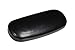 Hard Metal Bodied Eyeglass Case for Medium Frames with Shiny Finish in Black