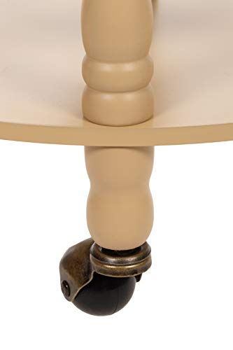 Riesiger Barwagen 33001 W, mit massiven Eukalyptusholz Säulen, in Antikweiß geöffnet 100 cm hoch und 44 cm breit, mit… – Bild 7