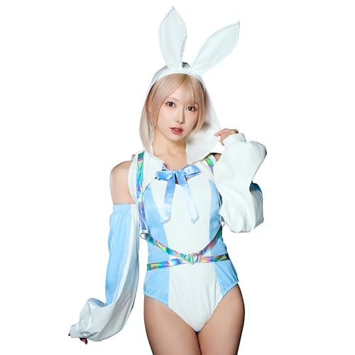 クリアストーン(Clearstone) サイバーイリス コスプレ ハロウィン フーディーバニー レディース ブルー