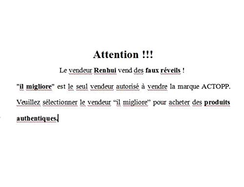 ACTOPP LED Réveil Numérique, Miroir Horlogue de Grand écran avec 3 Luminosités Réglables, Fonction Miroir Snooze et Double Ports USB pour Charger Téléphones