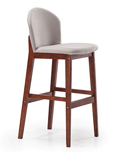Solid Wood Bar Stool Modern Minimalist Bar High Stool Back Bar Stool Front Desk Cash Register High Stool Home (Color : C)